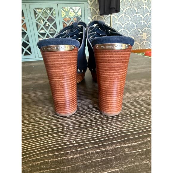 MICHAEL Michael Kors Clog Mule Sandal Sport Suede w/ Metal Studs Sz. 8 - Picture 5 of 10